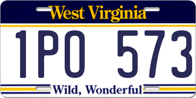 WV license plate 1PO573