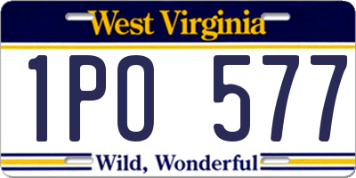 WV license plate 1PO577