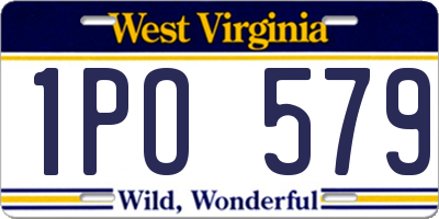 WV license plate 1PO579