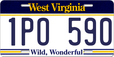 WV license plate 1PO590