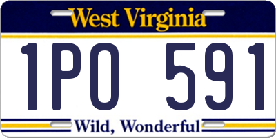 WV license plate 1PO591