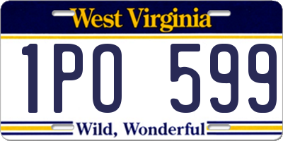 WV license plate 1PO599