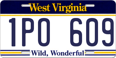 WV license plate 1PO609