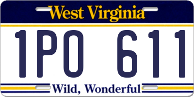 WV license plate 1PO611
