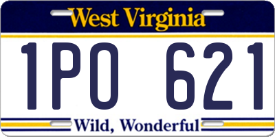 WV license plate 1PO621