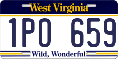 WV license plate 1PO659