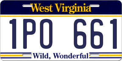 WV license plate 1PO661