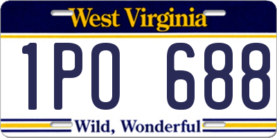 WV license plate 1PO688