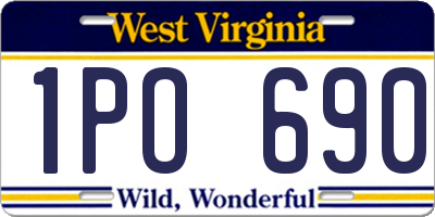 WV license plate 1PO690