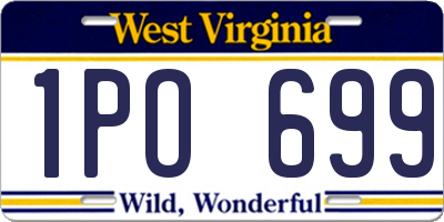 WV license plate 1PO699