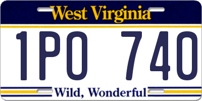 WV license plate 1PO740
