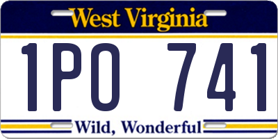 WV license plate 1PO741
