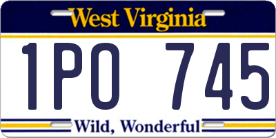 WV license plate 1PO745
