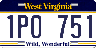 WV license plate 1PO751