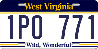 WV license plate 1PO771