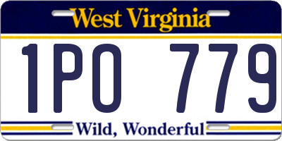 WV license plate 1PO779