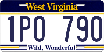WV license plate 1PO790