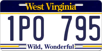 WV license plate 1PO795