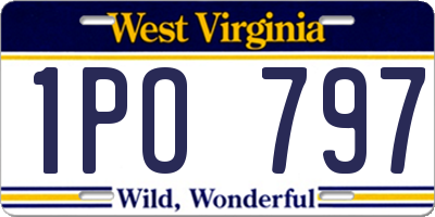 WV license plate 1PO797