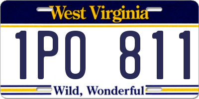 WV license plate 1PO811