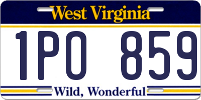WV license plate 1PO859