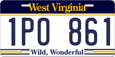 WV license plate 1PO861