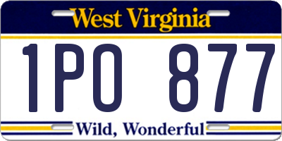 WV license plate 1PO877