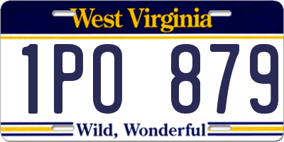 WV license plate 1PO879