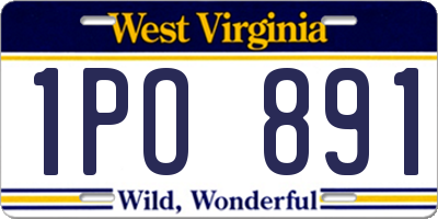 WV license plate 1PO891