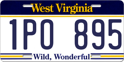 WV license plate 1PO895