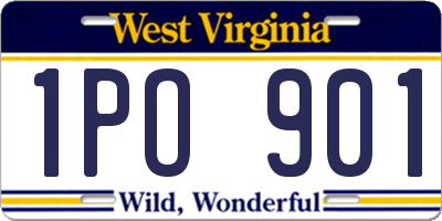 WV license plate 1PO901