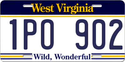 WV license plate 1PO902