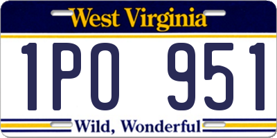 WV license plate 1PO951