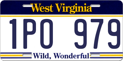 WV license plate 1PO979