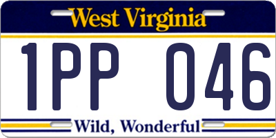 WV license plate 1PP046
