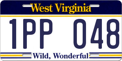 WV license plate 1PP048