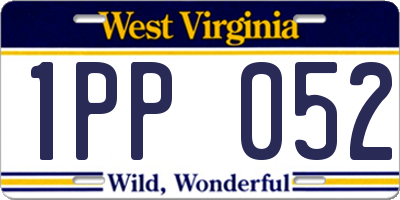 WV license plate 1PP052