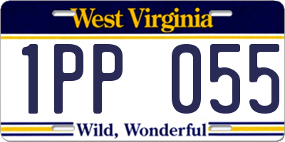 WV license plate 1PP055