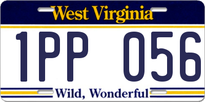 WV license plate 1PP056