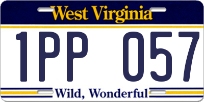 WV license plate 1PP057