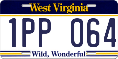 WV license plate 1PP064