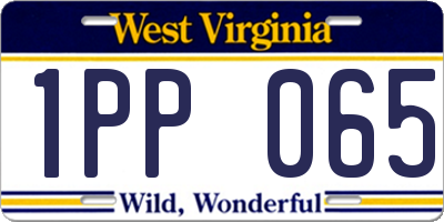 WV license plate 1PP065
