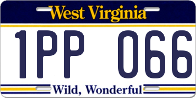 WV license plate 1PP066