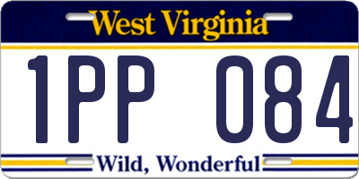 WV license plate 1PP084