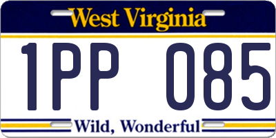 WV license plate 1PP085