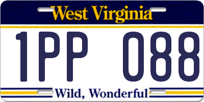 WV license plate 1PP088