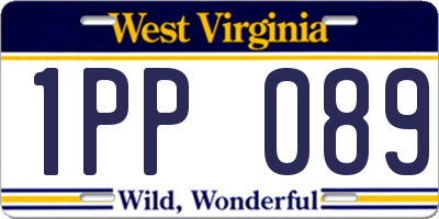 WV license plate 1PP089