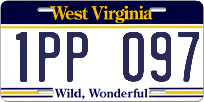 WV license plate 1PP097