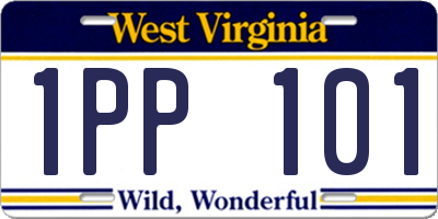 WV license plate 1PP101