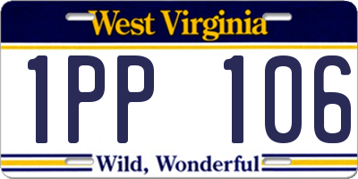 WV license plate 1PP106